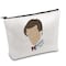 FOTAP Who Inspire Merch Doctor Makeup Bag Eleventh Doctor Gift Doctor TV Show Inspire Zipper Pouch 11th Doctor Fan Gift (THE DOCTOR Head)