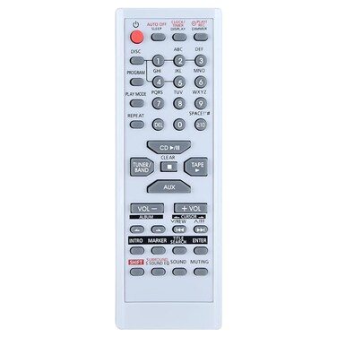ZWP EUR7711150 Replacement Remote Control fit for Panasonic Audio System SA-PM19 SB-PM19 SB-PM193 SC-PM19 SA-PM193P SC-PM193 SC-PM19K SA-PM193 SC-PM18