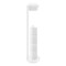 RRM Toilet Paper Holder Stand, Bathroom Free Standing Toilet Paper Holder with Reserve Storage 3-4 Toilet Paper Rolls, Double Rod 26.4-inch Stainless Steel Toilet Paper Holder Stand (White)