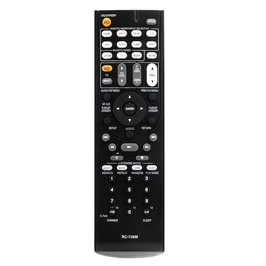 RC-736M Replace Remote Control Compatible with Onkyo Home Theater Receiver HT-R570 HT-S5200 HTS5200B HTP-570 SKF-570 L SKF-570 R SKC-570 SKR-570 L SKR-570 R SKB-570 L SKB-570 R SKW-570 UP-A1L 29344934