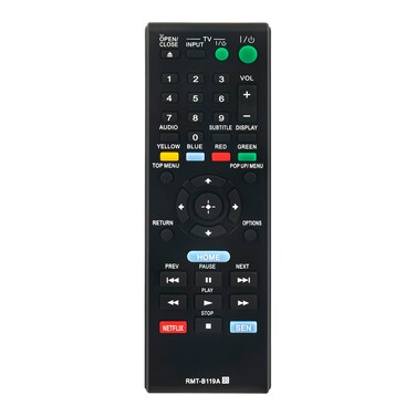 RMT-B119A Replace Blu Ray Player Remote Control Compatible with Sony Blu-ray Disc Player BDP-S5100 BDP-S3100 BDP-BX110 BDP-S1100 BDP-S3100 BDP-BX310 BDP-BX510 BDP-S580 BDP-BX59 BDP-S590 BDP-S390