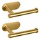 Self Adhesive Toilet Paper Holder, Stainless Steel Wall Mounted Toilet Paper Holder, Adhesive Mounting, No Drilling Toilet Paper Holder Suitable for Bathroom, Kitchen, Toilet, RV(Brushed Gold 2Pack)