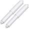 2 Pieces Toilet Paper Holder Roller Spindle Replacement Rod Plastic Spring Loaded (White)