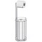 Meangood Toilet Paper Holder Stand and Tissue Paper Roll Dispenser for 4 Mega Rolls (Matte Silver)