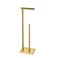 Miyili Bathroom Lavatory Toilet Paper Holder Stainless Steel Freestanding Toilet Tissue Roll Holder Gold, F02G2