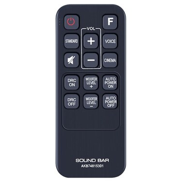 ZWP AKB74815301 Soundbar Replacement Remote Control fit for LG Soundbar LAS453B S45A1-D SH3B SH3K SJ4Y SPH3B-W SPH4B-W S55A3-D LAS454B LAS485B