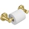 BESy Wall Mounted Toilet Paper Roll Holder Rustproof Toilet Tissue Paper Holder Bathroom Flexible Pivoting Tissue Handle Toilet Tissue Roll Holder, Brushed Gold, Stainless Steel