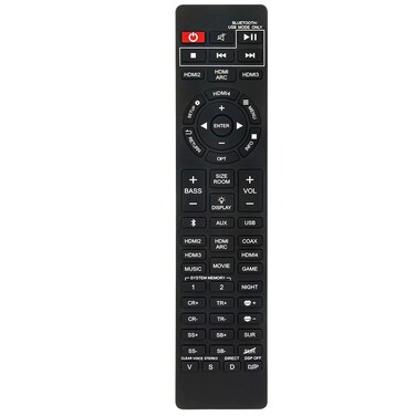 Replacement Remote Commander Compatible with Nakamichi Shockwafe Elite 7.2 SSE 800W/Shockwafe Elite 7.2.4 SSE/Shockwafe Ultra 9.2.4 Channel 1000W Dolby Atmos/DTS:X and Shockwafe Ultra 9.2 SSE Soundbar