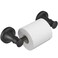 BESy Wall Mounted Toilet Paper Roll Holder Rustproof Toilet Tissue Paper Holder Bathroom Flexible Pivoting Tissue Handle Toilet Tissue Roll Holder, Matte Black, Stainless Steel