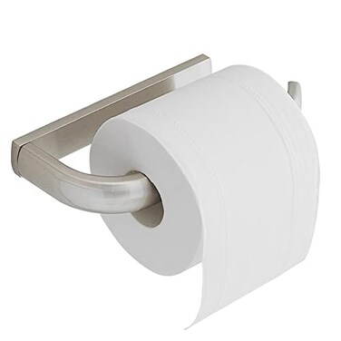 BESy Brass Toilet Tissue Paper Holder Brushed Nickel Bathroom Accessories Wall Mounted, Rust Protection