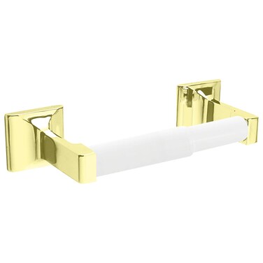 Nuk3y River Toilet Paper Holder (Polished Brass/White)