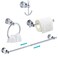 Leyden Crystal Bathroom Hardware Set, Chrome Bathroom Accessories Silver Towel Ring Towel Bar Toilet Paper Holder Coat Hooks Wall Mounted Polished 4 Pieces with Crystal Ball Base Designed
