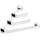 Suyar Polished Chrome Bathroom Hardware Set 4 Pieces, 304 Stainless Steel Bathroom Accessories, Include Robe Hook, Toilet Paper Holder, Hand Towel Holder, Bath Towel Bar