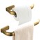 Flybath 2pc Bathroom Accessories Set - Towel Ring and Toilet Paper Holder Antique Brass Wall Mounted, Brushed Bronze