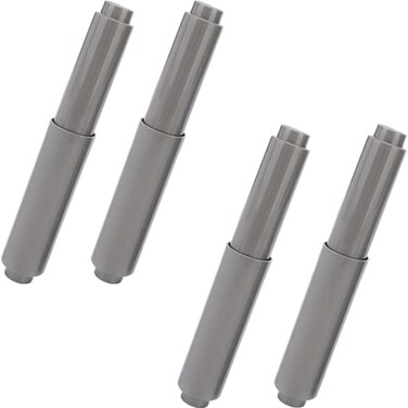 4pcs Toilet Paper Holder Roller Gray Color Plastic Toilet Tissue Flexible Holder Replacement Bathroom Plastic Spring Loaded Insert Spindle