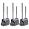 SetSail Toilet Brush and Plunger Set, 3 Pack Toilet Plungers for Bathroom with Holder Heavy Duty Toilet Bowl Brush and Holder Hidden for Deeply Cleaning - Gray