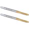 Burkit 2pcs M2.5 Spiral Point Tap, HSS Titanium coating M2.5 x 0.45 Spiral Point Plug Threading Tap