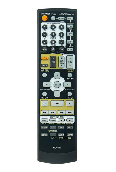 RC-651M 24140651 Replace Remote Control fit for Onkyo AV Receiver TX-SR604 TX-SR604E TX-SR674 TX-SR674E TX-SR8460 TX-SR8467 TXSR604S TXSR674S TXSR604B TX-SR604/604E TX-SR674/674E