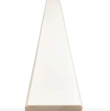 Solid White Engineered Marble Threshold Saddle Polished, for Shower Curb, Bathroom Vanity Backsplash, Window Sill, Maintenance Free, Stain Resistant (5" x 36")