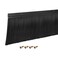 uxcell Door Brush Bottom Sweep H-Shape Aluminum Alloy Base with 5.9-inch PP Brush for Home, Industrial (35-inch L, Black)