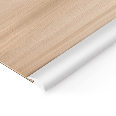 BNELL Carpet &amp; Floor Edging Trim Strip,Self Adhesive-PVC Floor Transition Strip,Thresholds for Doorways with a Height Less Than 3 MM (6.56FT_White)
