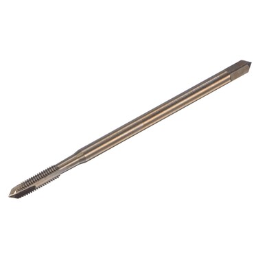 uxcell Spiral Point Threading Tap M5 x 0.8, Metric Cobalt HSS (High Speed Steel) Titanium Plated Machine Straight Flute Thread Tap H2 Tolerance Grade