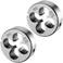 Burkit 2pcs Metric M6 Round Threading Die, M6 x 1.0 Machine Thread Die Right Hand
