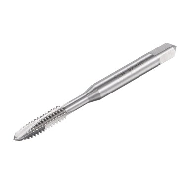 uxcell Spiral Point Threading Tap 10-24 UNC, HSS (High Speed Steel) Machine Thread Screw Tap 3 Straight Flutes Uncoated Tapping Tool H2 Tolerance