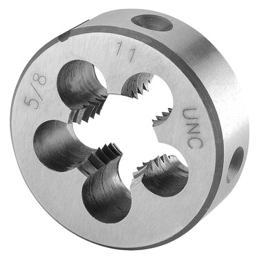 Burkit 5/8"-11 UNC Round Threading Die, 5/8 x 11 UNC Machine Thread Die Right Hand