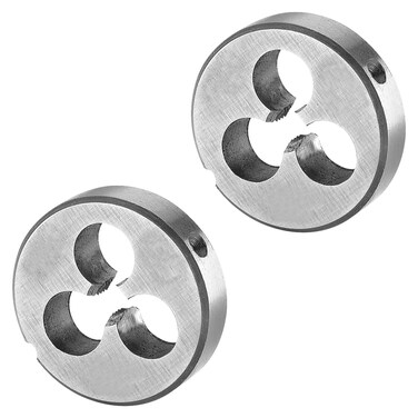 Burkit 2pcs Metric M2 Round Threading Die, M2 x 0.4 Machine Thread Die Right Hand