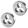 Burkit 2pcs Metric M2 Round Threading Die, M2 x 0.4 Machine Thread Die Right Hand
