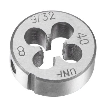 uxcell Round Threading Dies 9/32"-40 UNF, Alloy Tool Steel Machine Thread Repair Hand Tool