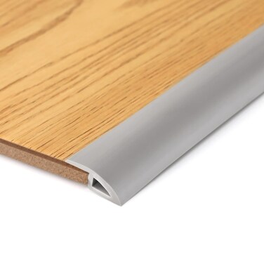 BNELL Carpet &amp; Floor Edging Trim Strip,Self Adhesive-PVC Floor Transition Strip,Thresholds for Doorways with a Height Less Than 10 MM (20FT_Grey)