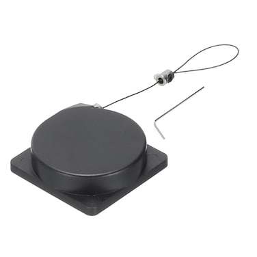 MECCANIXITY Retractable Security Cable Lock,Remote Control Security Lock,Remote Control Anti-Lost Rope with Double-Sided Adhesive for TV,DVD,Cell Phone 1Set Black 39.37" Length