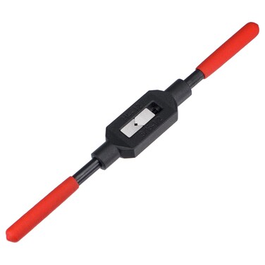 uxcell Adjustable Tap Wrench Handle for 3/16"-1/2" (UNC/UNF) / Metric M4-M12 Taps, Thread Tap Holder Reamer Hand Tapping Tool for Machinist Repair with Plastic Dipped Handle