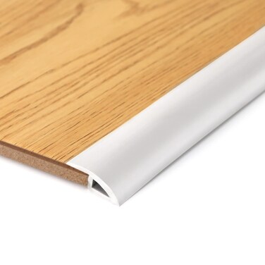 BNELL Carpet &amp; Floor Edging Trim Strip,Self Adhesive-PVC Floor Transition Strip,Thresholds for Doorways with a Height Less Than 10 MM (6.56FT_White)
