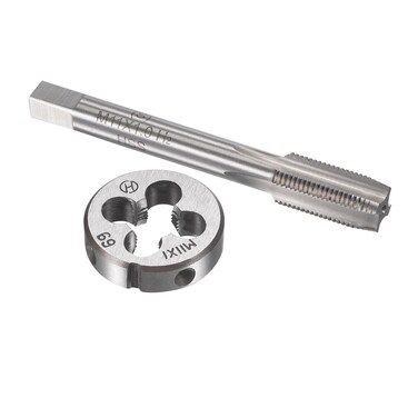 uxcell M11 x 1mm Metric Tap and Die Set, Machine Thread Screw Tap with Round Threading Die, Tap &amp; Die Kit for Nut Screw Bolt Thread Repair