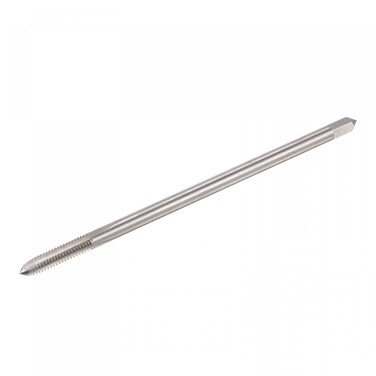 uxcell Thread Milling Taps, #8-32 UNC High Speed Steel (HSS) 3 Straight Flutes Machine Screw Thread Threading Tap, 4" Length (Extra Long)