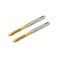 uxcell Spiral Point Plug Threading Tap M5 x 0.8 Thread, Ground Threads H2 3 Flutes, High Speed Steel HSS 6542, Titanium Coated, Metric Screw Taps Tapping Bit for Thread Repair, 2pcs