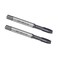 uxcell M8 x 1.25 Spiral Point Threading Tap, H2 Tolerance High Speed Steel TICN Coated, Round Shank with Square End, DIN371/376, Metric Screw Taps Tapping Bit for Thread Repair, 2pcs