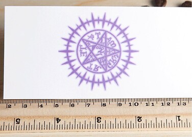 Happylifehere Japanese Anime Purple Temporary Waterproof Tattoo Sticker Cosplay Prop (Only Tattoo)