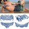 Glaryyears Semi Permanent Tattoos for Women Girls, 4 Pack Kit Large Realistic Long Lasting Temporary Tattoo Looks Like Real Makeup, Cool Flowers Letters on Body Chest Underboob Tramp Stamp Lower Back