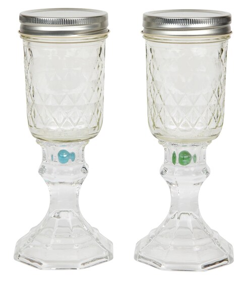 Redneck Wine Glass One of the Only Wine Galsses With a Lid. Set of 2 Quilted