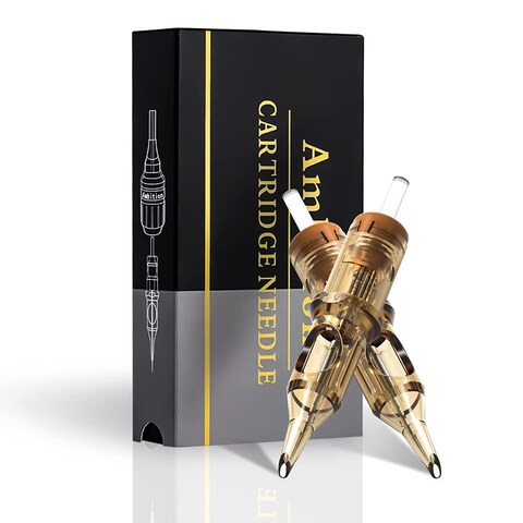 Ambition Premium #08 Bugpin 1RL DisposableTattoo Needles Cartridges Supply 1 Round Liner 20Pcs for Professionals and Beginners Tattoo Artists