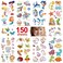 Metker Tattoos for Kids - 150 Sheets(1700+ Mixed Styles Patterns)   Temporary Tattoos Stickers for Girls and Boys   Goody Bag Favor for Parties   Non-toxic&atilde;&euro;Skin-Safe*&atilde;&euro;Cosmetic-Grade