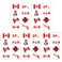 CARGEN National Flag Temporary Tattoos - 5 Sheets 8 Patterns Canada Flag Tattoos for Canadian Football Match World Cup Ball Game Great on Arm Face Shoulder for Kids Adults Party Festival