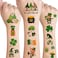 12 Sheets St. Patrick's Day Temporary Tattoos for Kids, St Patricks Day Party Supplies Green Shamrock Fake Tattoos Stickers Irish St Patricks Day Decorations Party Favors for Kids Boys Girls