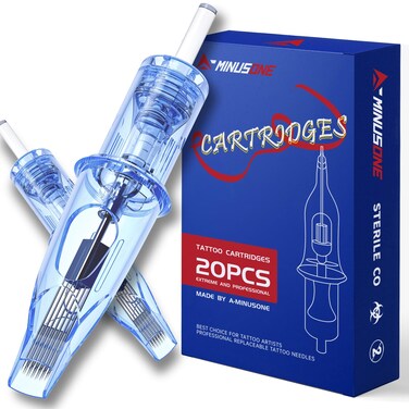 A-minusone 20 PCS 1211RM Tattoo Needles Standard #12 Round Magnum Replaceable Tattoo Cartridge Needle for Rotary Tattoo Pen