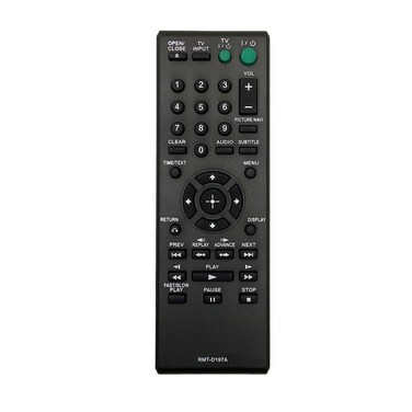 NPTWARCOT RMT-D197A Replacement Remote Compatible with Sony DVD Player DVP-SR320 DVP-SR405P DVP-SR510H DVP-SR750HP DVPSR100 DVPSR120 DVPSR310P DVPSR210PB DVP-SR120 DVP-SR201P DVP-SR210P DVP-SR210PB