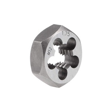 uxcell Hex Rethreading Die M12 x 1.75 Pitch Carbon Steel Metric Hexagon Taper Pipe Die Accuracy Grade: 6g